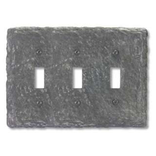   Slate 3 Gang Gray Toggle Switch Wall Plate 8345TTTG 