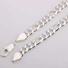 silver mens thick necklace  