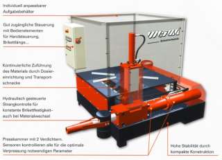 Weima Brikettierpresse Galant C 150 mit Förderschnecke  
