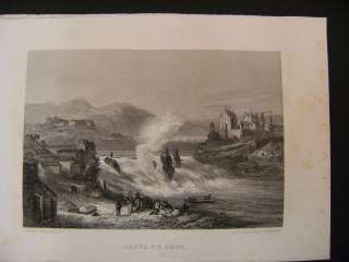 Historisches Bild Rheinfall Schaffhausen von 1858  