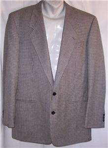 42L Alfani BLACK 100% Pure Wool HOUNDSTOOTH sport coat suit blazer 