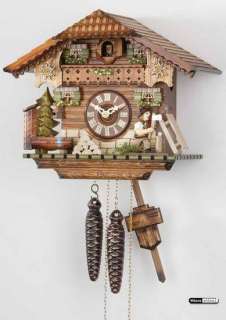 day   chalet cuckoo clock   Bavarian house   9 1/2  