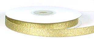 Gold Metallic Taffeta Ribbon 25 yard spool  