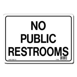 Lynch Sign Co. 10 In. X 7 In. Sign Black on White Plastic No Public 