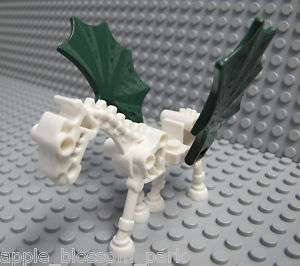 NEW Lego Castle White SKELETON HORSE w/Green Wings  