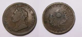 1832 Nova Scotia Half Penny 17A 6  