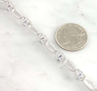   Silver Blue Opal Tanzanite CZ Tennis Link Bracelet Inlay Jewelry .925