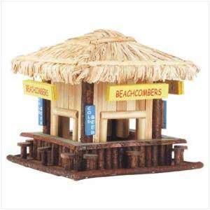 BEACH Hangout Straw Roof, Signs Barstool BIRDHOUSE NEW  