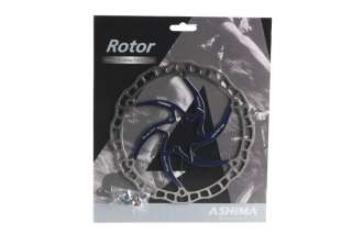ASHIMA AIROTOR Disc Brake Rotor MTB Bike 160mm 6 w/ 6 Bolts Blue New 