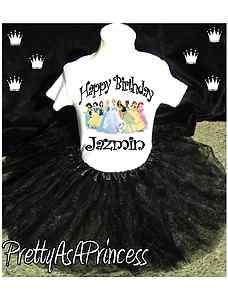 BIRTHDAY PRINCESS TUTU OUTFIT BLACK DRESS AGES 1 5  