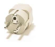 Grounded Schuko Travel Plug Adapter Europe Germany France Asia 