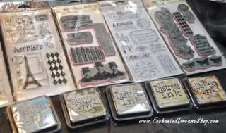 74 pc lot TIM HOLTZ stampers anonymous stamps,distress inks,Stickles 