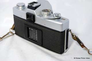 Minolta SRTMC II 35mm film SLR camera body SRT MC II with Hippy strap 