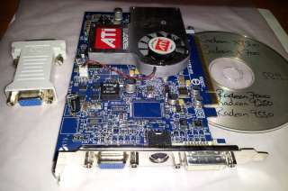   X700 128MB Dual Display DVI VGA Svideo Win7 Vista XP PCI E Video Card