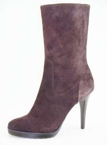 Calvin Klein Konnie Womens High Heel Ankle Boots Brown Suede 9  