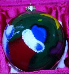 Inside Art Glass Hooray Santa Ornament   FIGI 137  