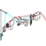 The brand new design of dual take up lever and thread tension control 