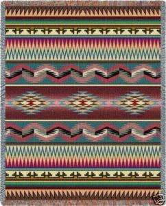 Native American Indian Pattern Blanket Bed Afghan Throw  