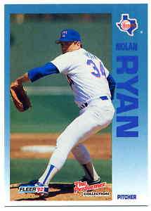 Nolan Ryan 1992 Fleer The Performer Card; NM Mint; Texas Rangers 