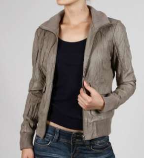 Only Damen Lederjacke Beastie Leather Jacket  Bekleidung