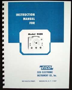 EICO Model 950B Resistance Capacitance Compactor Bridge Instruction 