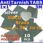ANTI TARNISH PAPER TABS 1 10pcs 3M JEWELRY SILVER GOLD