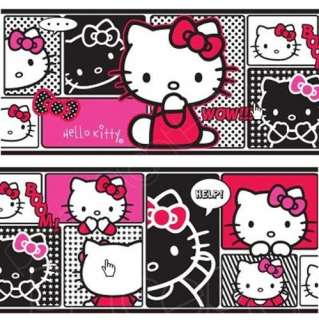 HELLO KITTY SELF ADHESIVE WALLPAPER BORDERS NEW SEALED OFFICIAL  