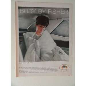  Body by Fisher. 1963 full page print ad(woman in car 