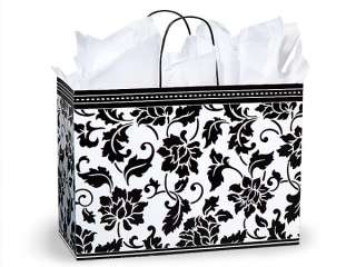 FLORAL BROCADE paper Gift bags (VOGUE 16X6X12) 50 ct  