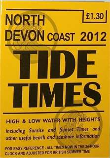 HOLIDAYMAKER PUBLICATIONS 2012 TIDE TIMES/TIME/TABLE HIGH & LOW WATER 