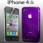 PURPLE AIR SERIES SILICONE GEL CASE COVER FOR APPLE IPH