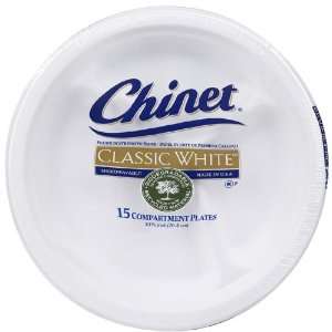  Chinet Classic White Compartment Plate, 10 3/8 15 ct 