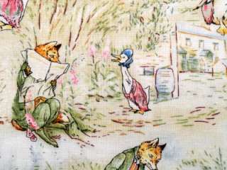 New Beatrix Potter Jemima Puddle Duck Fabric BTY Fox Duck  