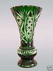 Crystal Vase Tulip, emerald  26 cm