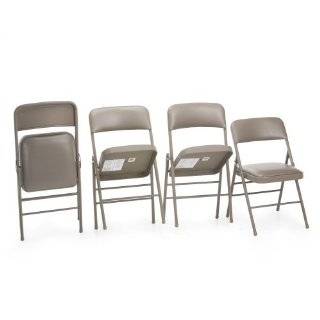   Folding Chairs with Vinyl Padded Seat (Black) By Cosco