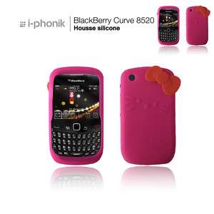   Housse silicone BlackBerry Curve 8520   Motif Hello Kitty 