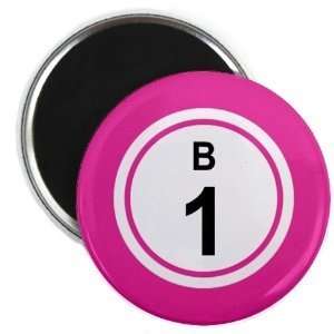  Creative Clam Bingo Ball B01 One Pink 2.25 Inch Fridge 