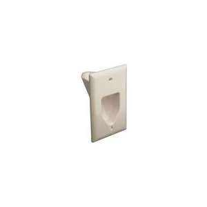  DataComm 45 0001 LA 1 Gang Recessed Cable Plate, Lite 