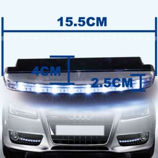   2x Blanc 12V 8 LED Audi Style Feux De Jour Diurne Lampe