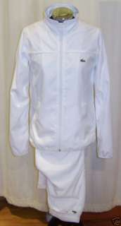 Girls White Lacoste Tracksuit  