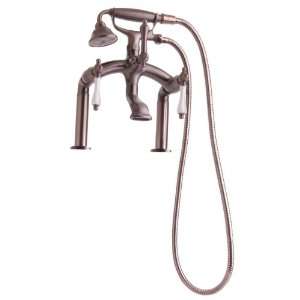  Giagni TDTF P ORB Deckmount Faucet Clawfoot Tub and Shower 