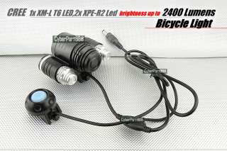 2400Lm CREE XM L T6 LED +2x XPE R2 Scheinwerfer Fahrradlampe 