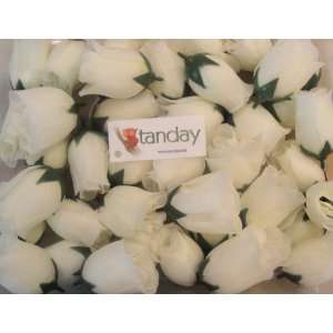  Tanday Ivory (9891511) Silk Rose Bud Heads (50 Buds 