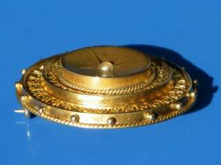 ANTIQUE VICTORIAN 1890 GOLD PEARL TARGET PICTURE LOCKET 9CT BROOCH 7 
