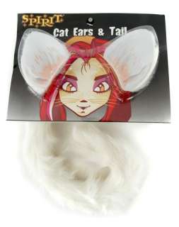 White Cat Ears and Tail Set