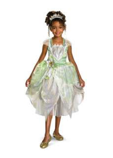 Child Deluxe Shimmer Disney Princess Tiana  Cheap Disney Halloween 