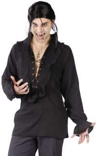Vampire Shirt Black  Gothic Vampire Costume Black Shirt