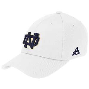  adidas Notre Dame Fighting Irish White Basic Logo Fitted Hat 