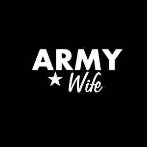 Army Wife Car Window Decal Sticker White 6