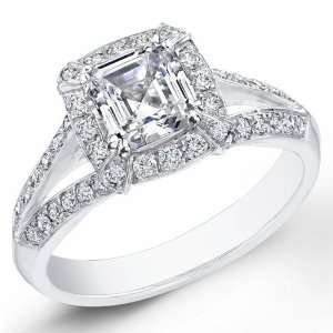  2.30 Ct. Asscher Cut Diamond Engagement Ring G, VS2 (EGL 
